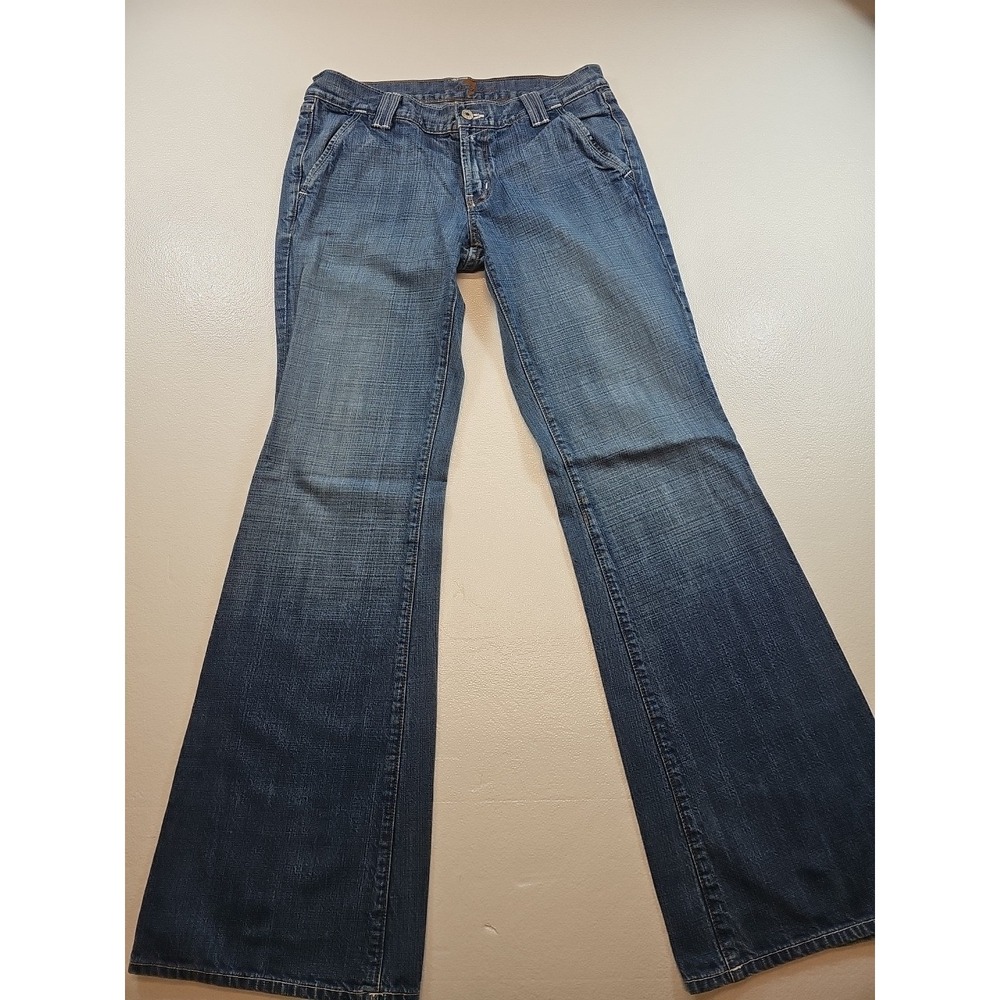 Seven For All Mankind Jeans Womens 30(30x33) Flared Flap Pockets